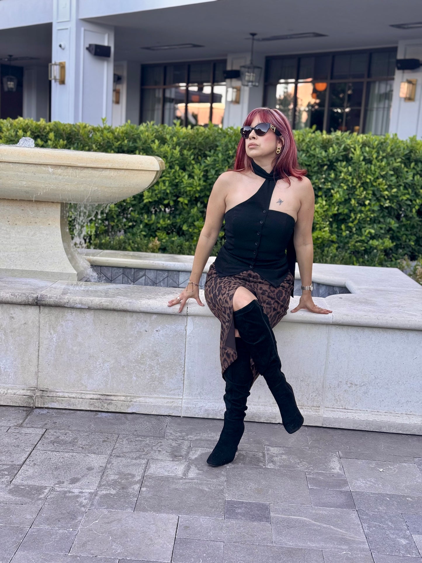 Untamed Leopard Midi Skirt