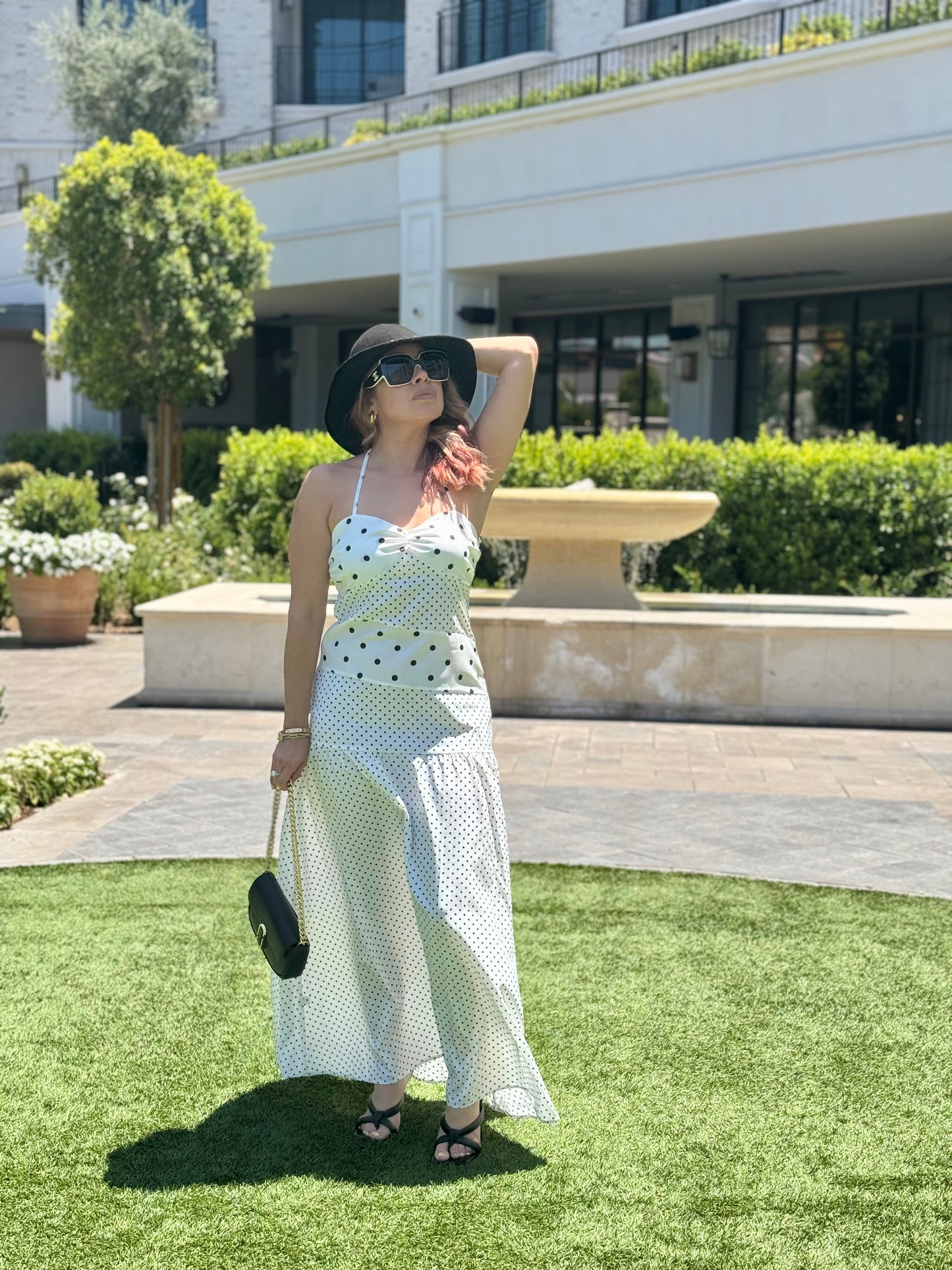 Coquetta Linda Polka Dot Halter Dress