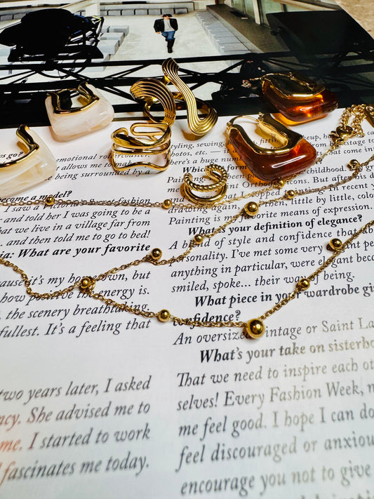 Flirty Feels 18K Long Beaded Necklace