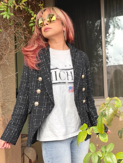 Note to Self Black Blazer Jacket