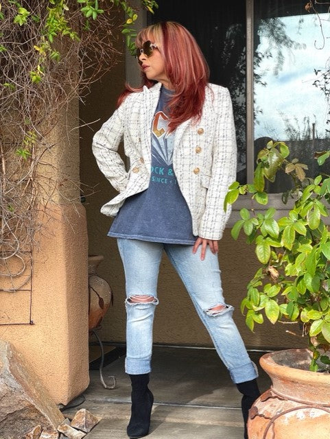 Note to Self Cream Blazer Jacket