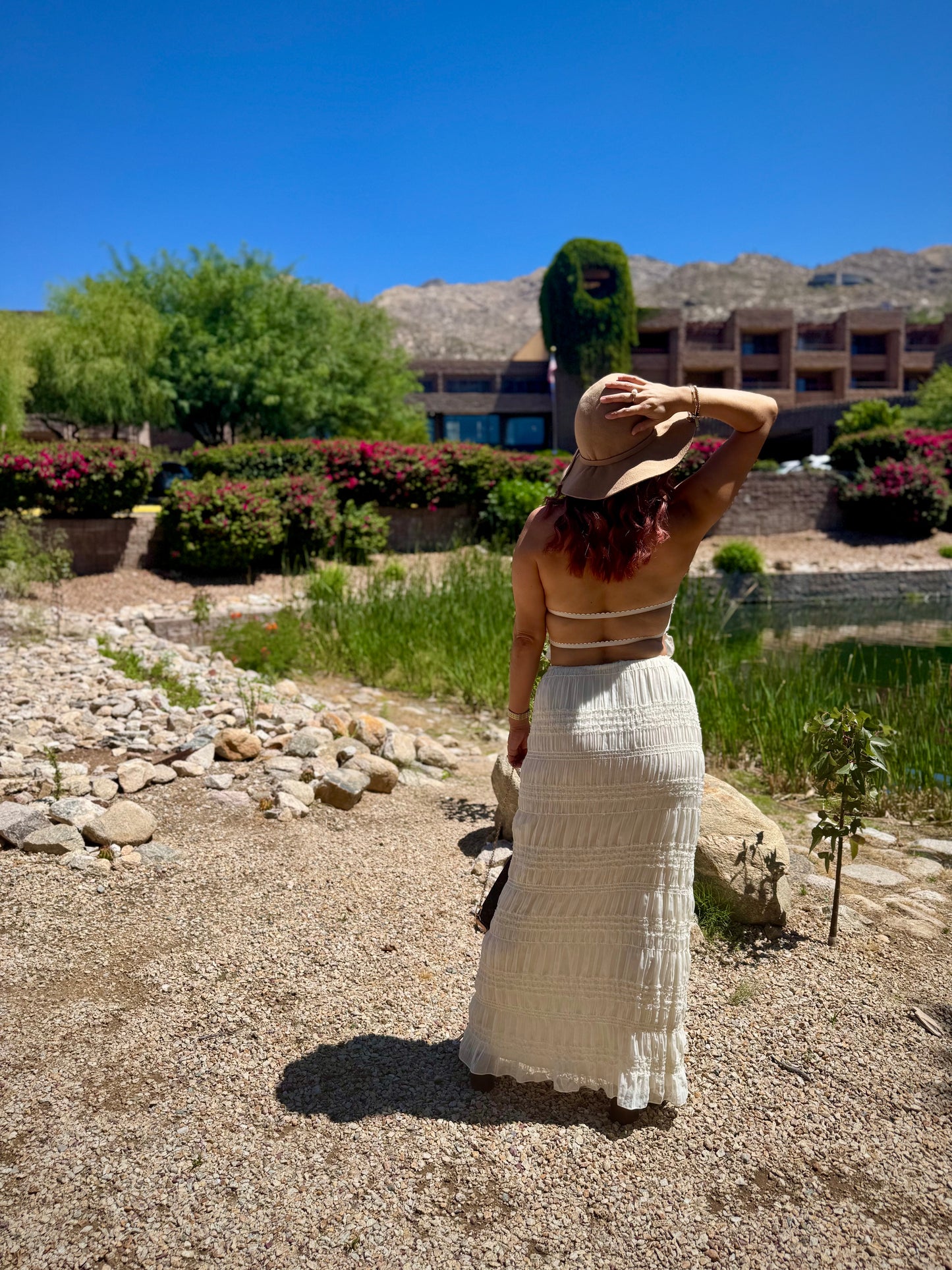 “Pretty Aura” Chiffon Ruched Halter Top & Skirt Set