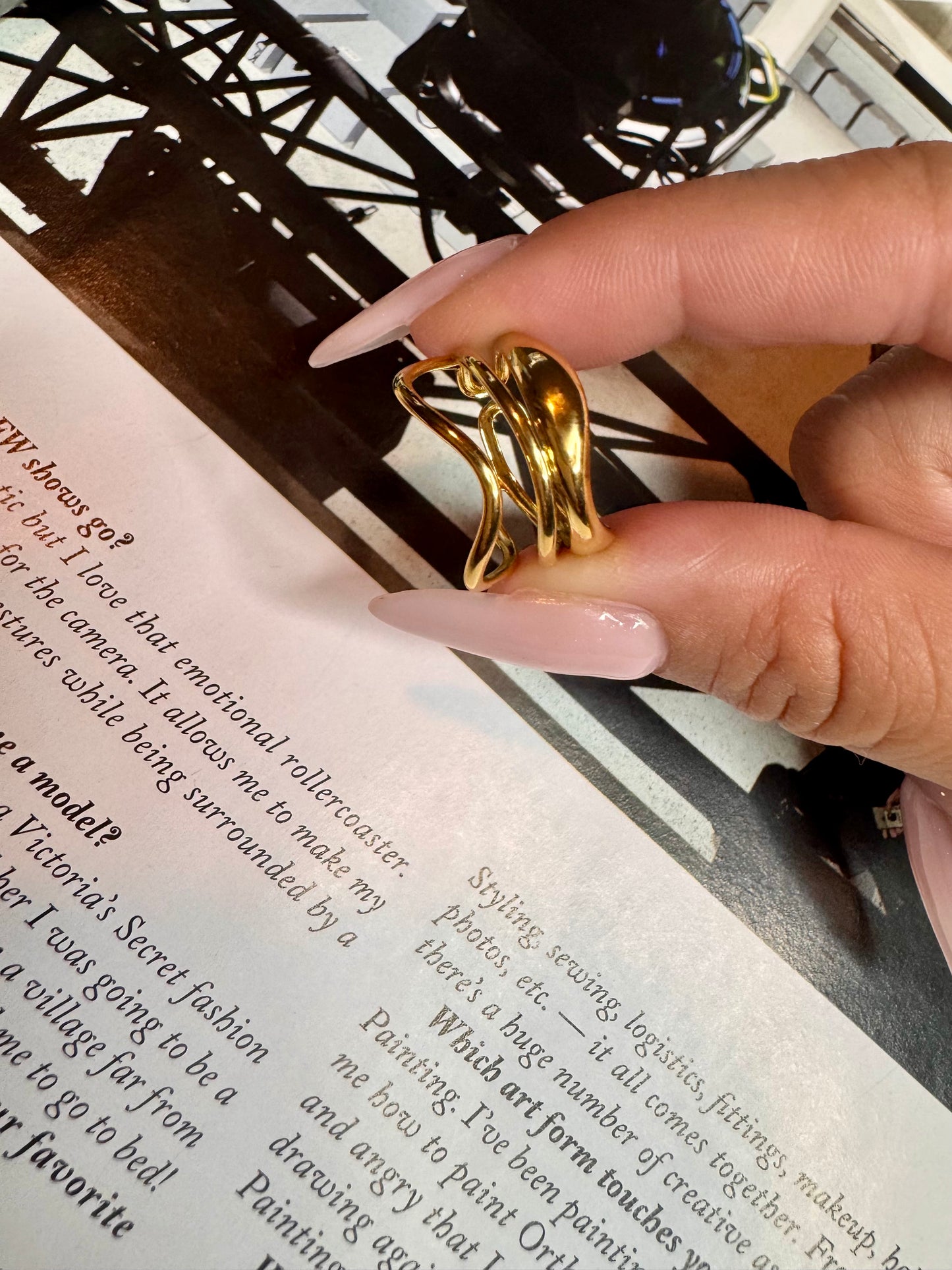 Serene Abstract Ring