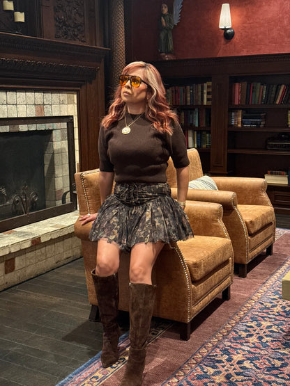 Tied With Love Floral Mini Skort