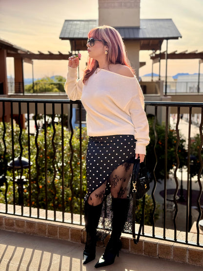 Creamy & Dreamy Knit Off Shoulder Sweater