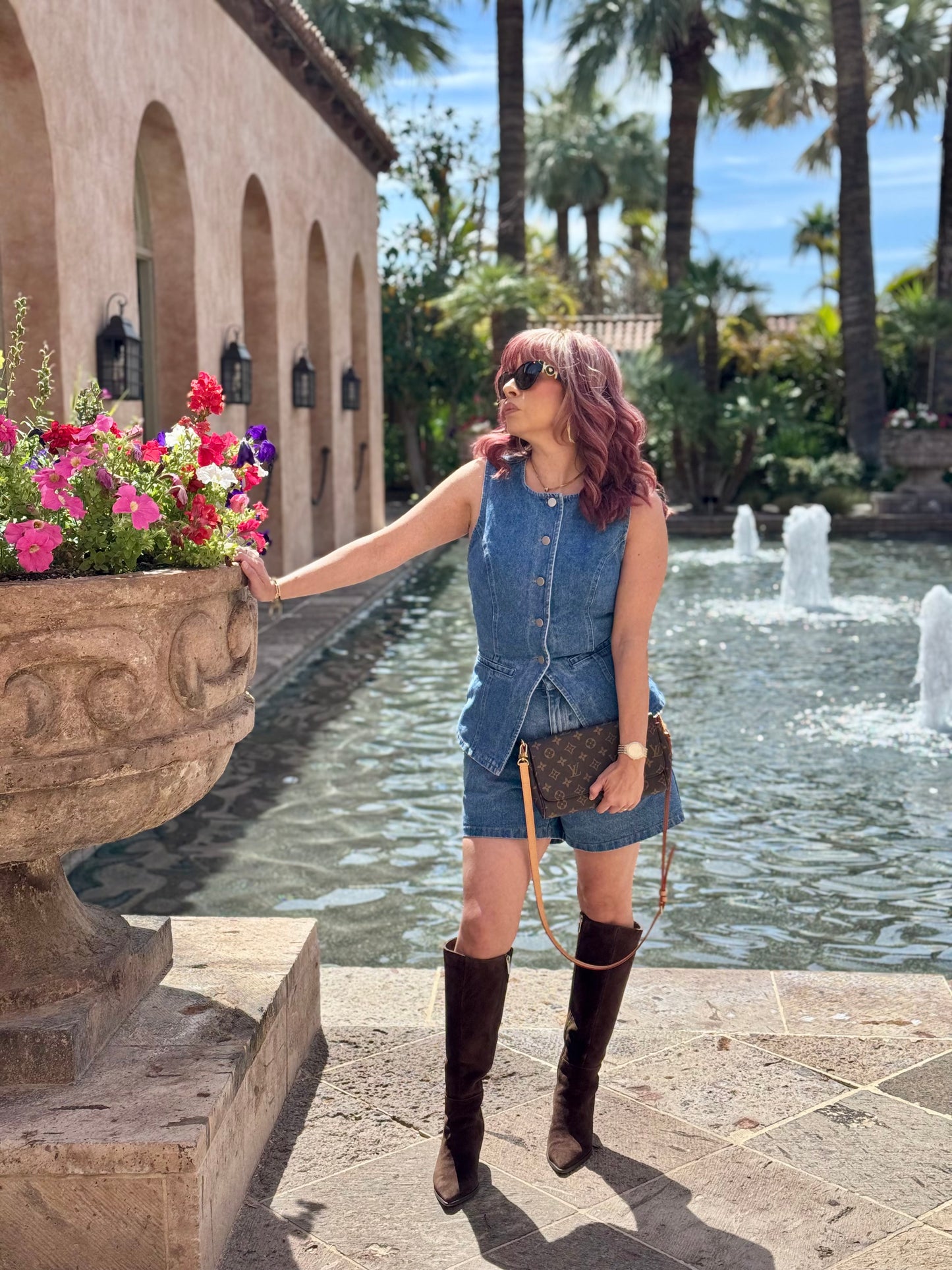 Denim A La Mode 2-Piece Vest Set