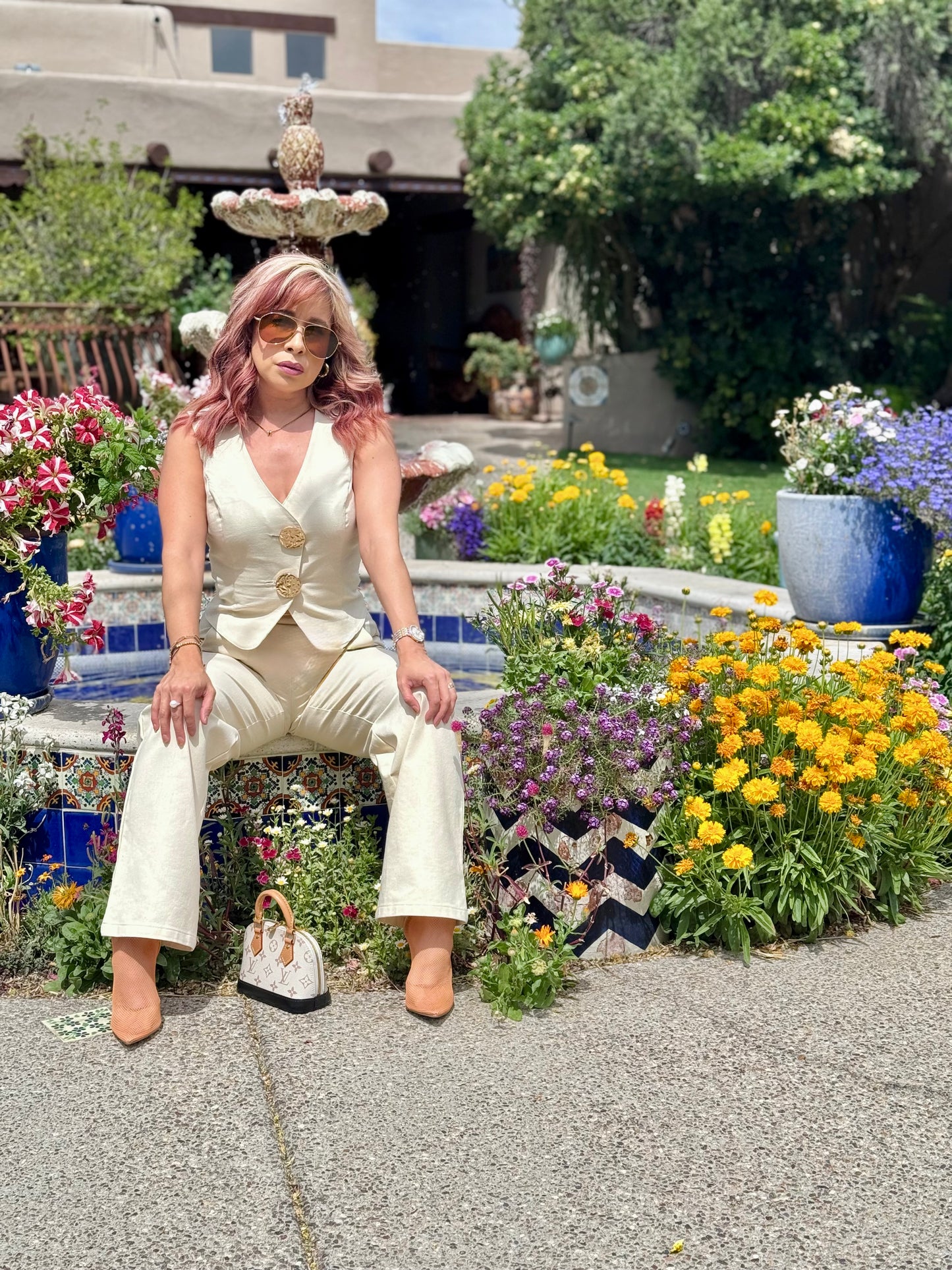 Lost In The Moment Twill Vest & Pant Set