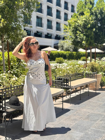 Coquetta Linda Polka Dot Halter Dress