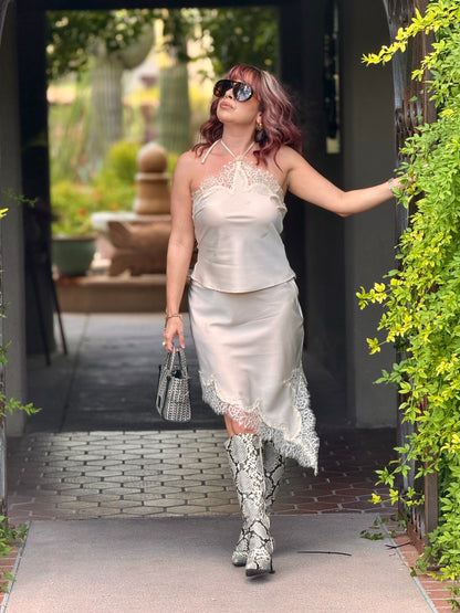 Soft Touch Lace Top & Skirt