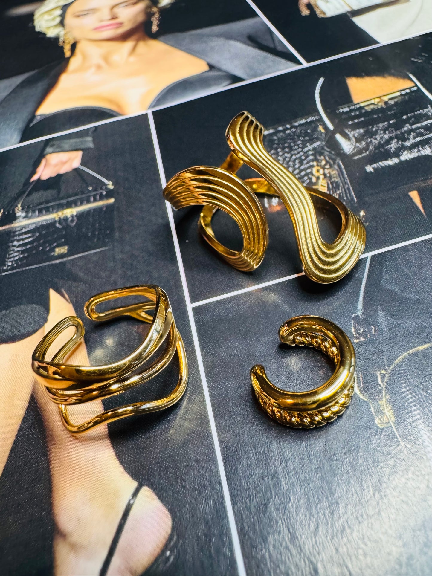 With Intention Wavy Abstract Ring