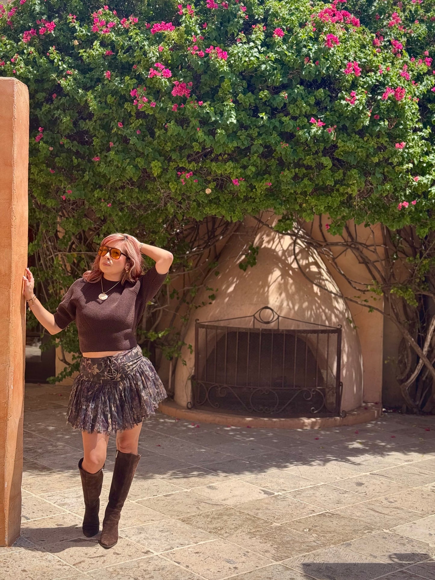 Tied With Love Floral Mini Skort