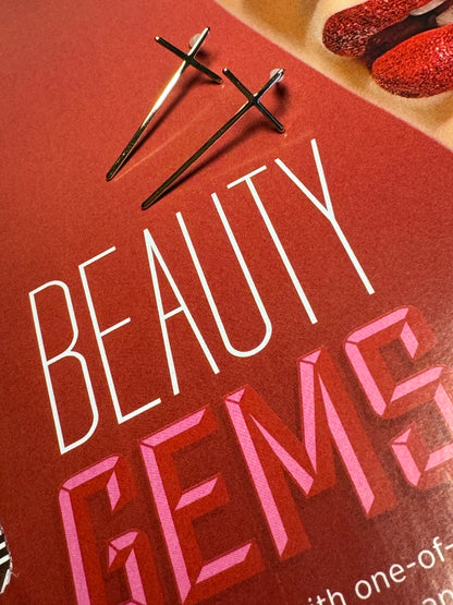 “Don’t Cross Me” Gold Cross Earrings