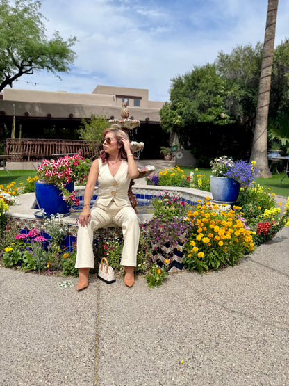 Lost In The Moment Twill Vest & Pant Set