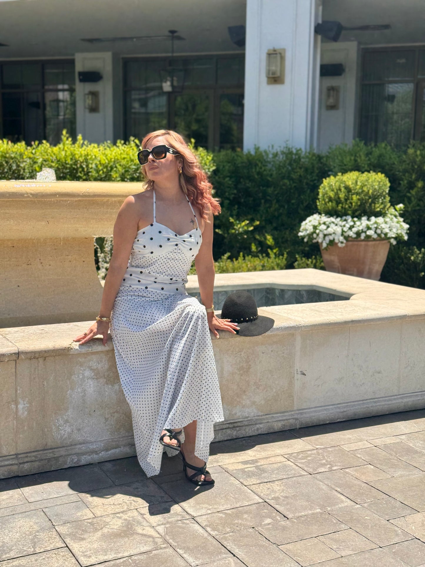 Coquetta Linda Polka Dot Halter Dress