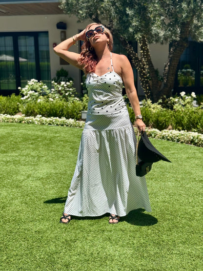 Coquetta Linda Polka Dot Halter Dress