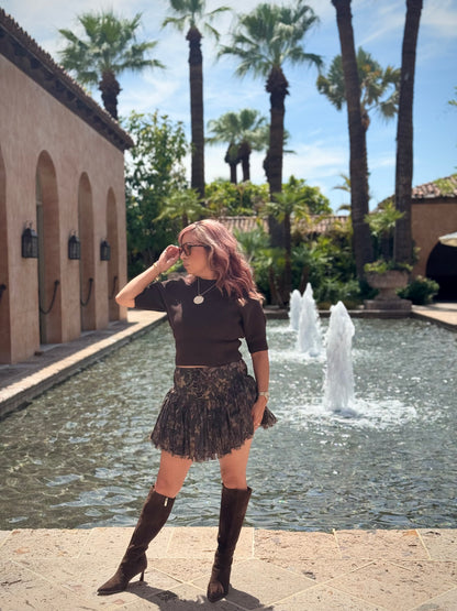 Tied With Love Floral Mini Skort