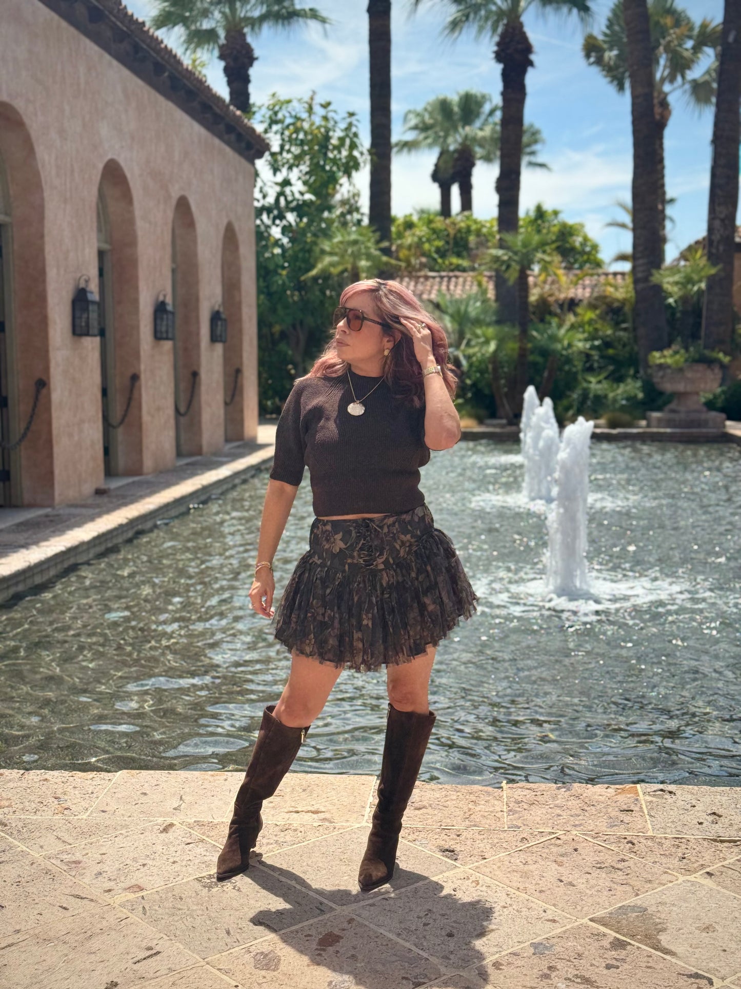 Tied With Love Floral Mini Skort