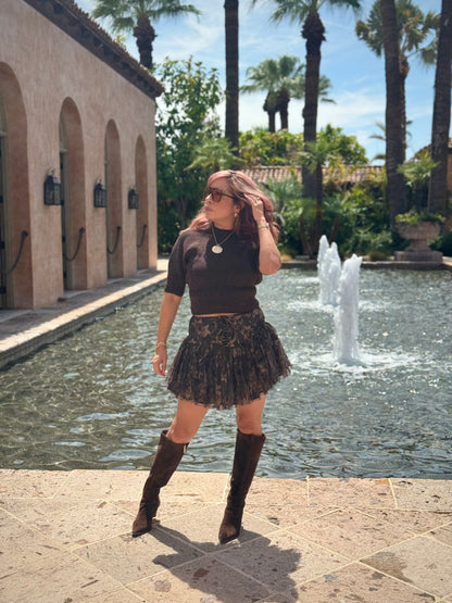 Tied With Love Floral Mini Skort