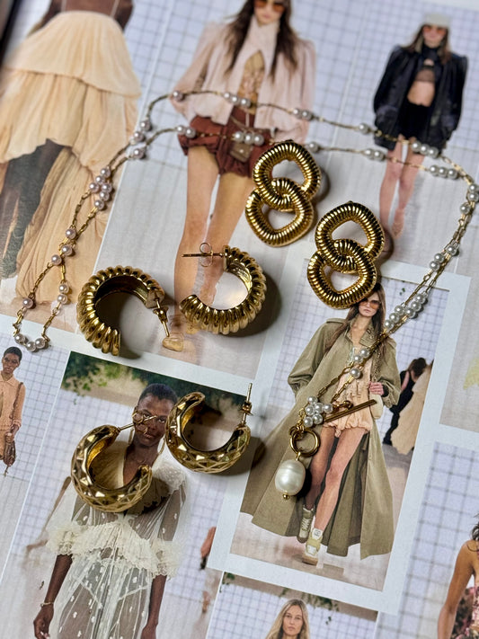 So Chic & Polished Textured Hoops