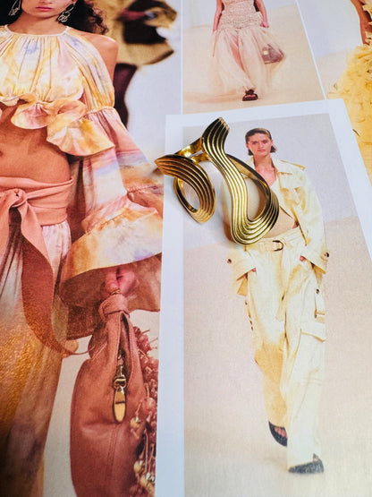 With Intention Wavy Abstract Ring