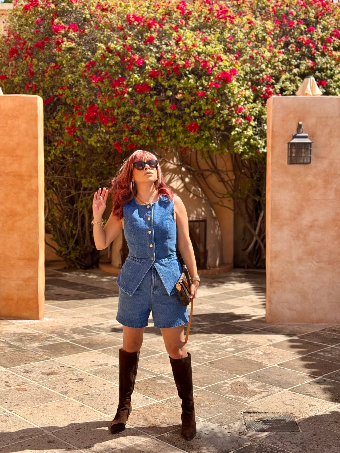 Denim A La Mode 2-Piece Vest Set