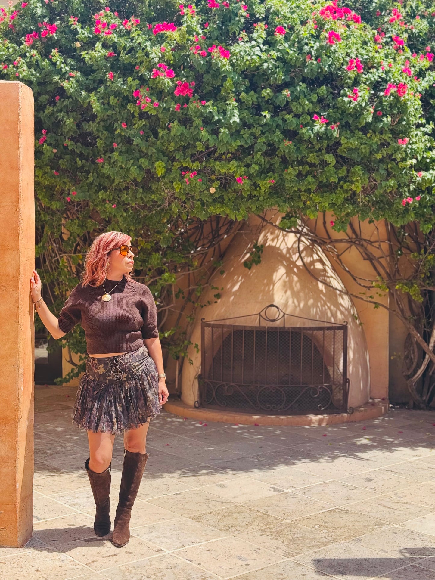 Tied With Love Floral Mini Skort