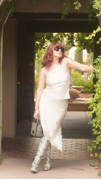 Soft Touch Lace Top & Skirt