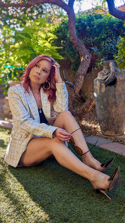 Note To Self Blazer Jacket & Short Set