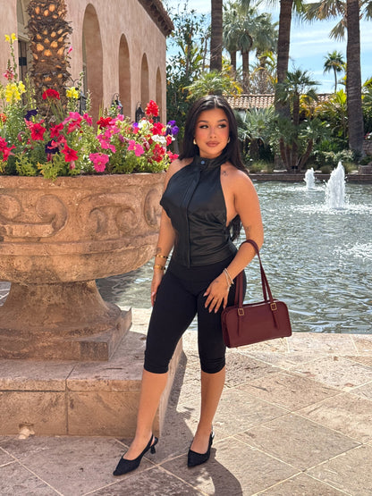 In Your Wildest Dreams Black Halter Top