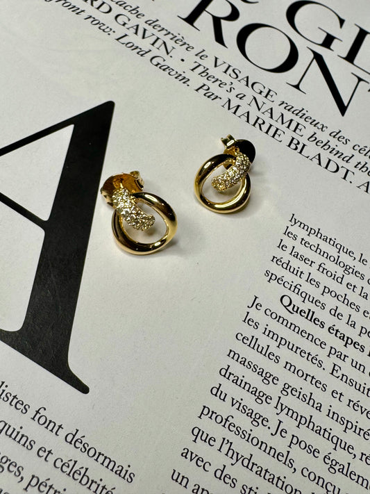 Ella Brilla Rhinestone Circle Studs