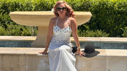 Coquetta Linda Polka Dot Halter Dress