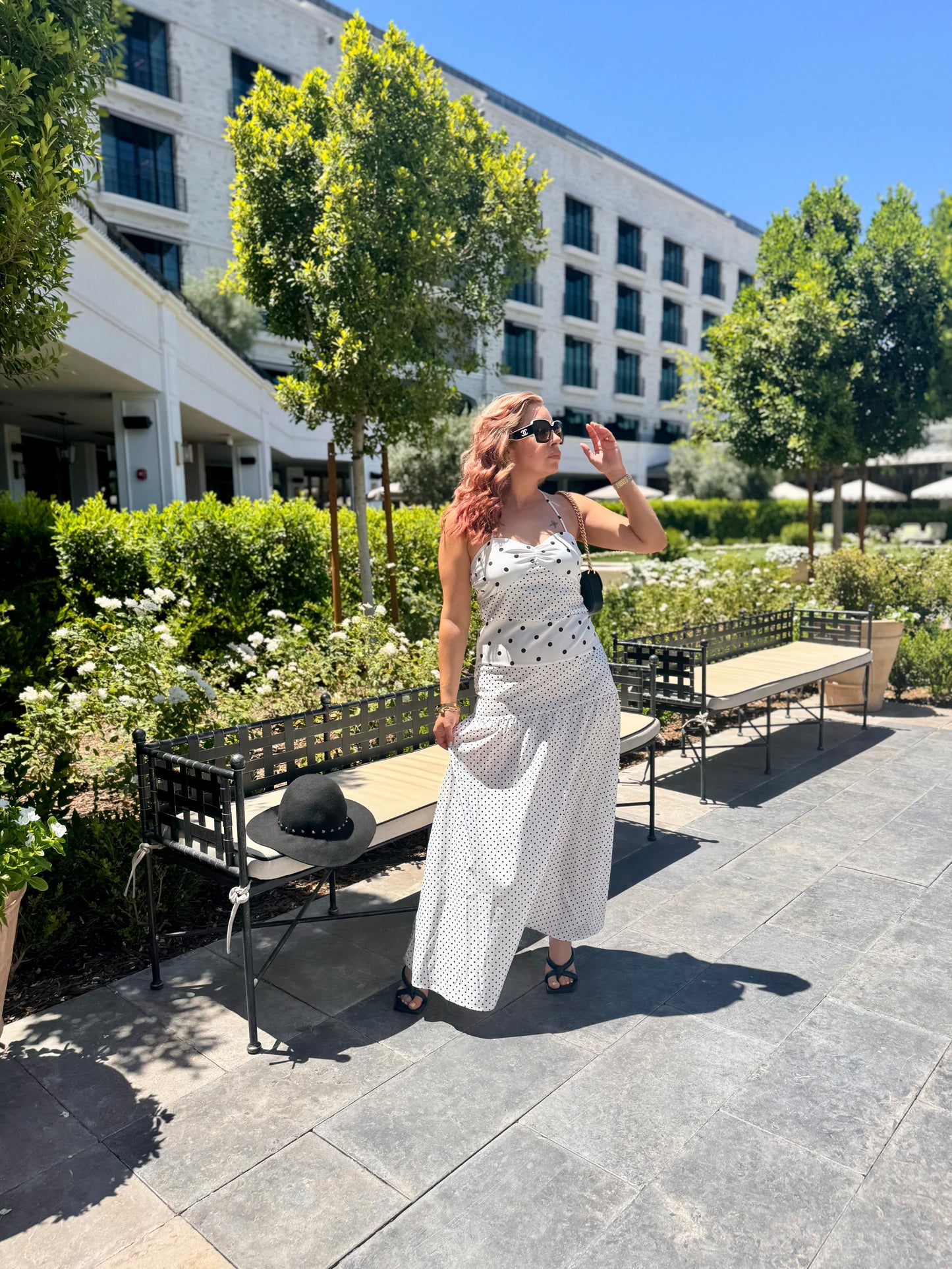 Coquetta Linda Polka Dot Halter Dress