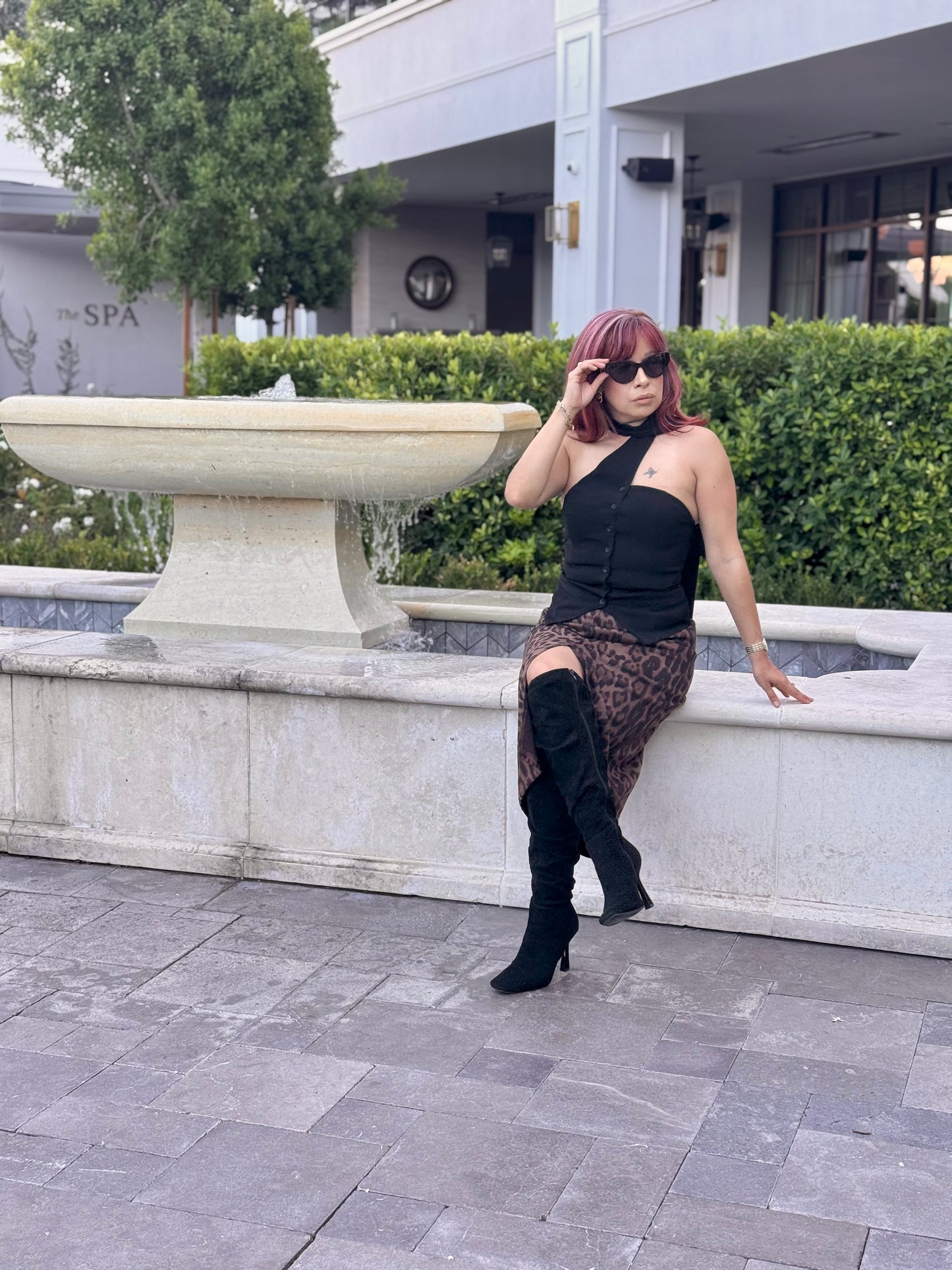 Untamed Leopard Midi Skirt