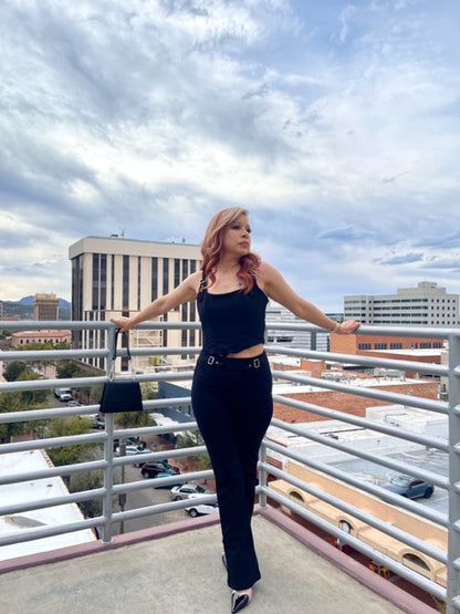 After Hours Black Corset 2-Piece Set