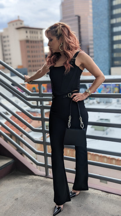 After Hours Black Corset 2-Piece Set